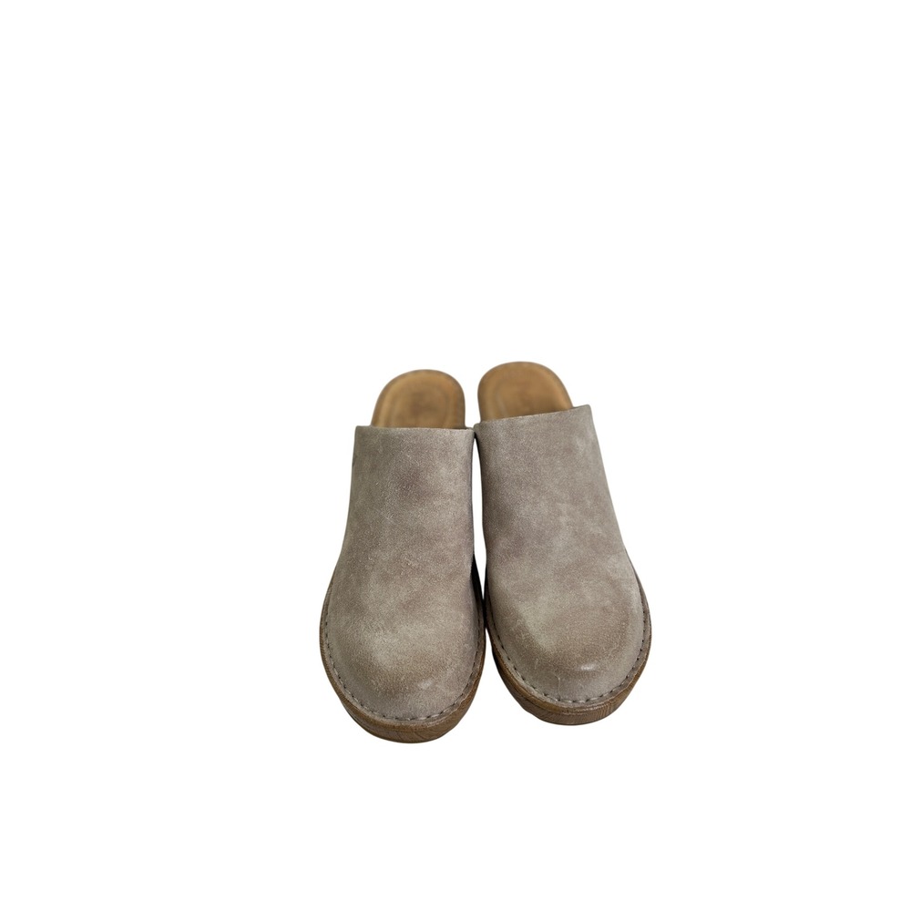 Born Natalie Suede Wedge Clog Mules Tan Camel Size‎ 7M - Picture 2 of 9